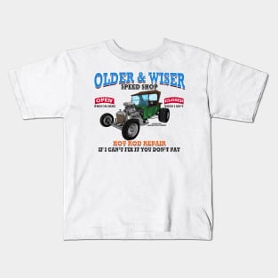 Older & Wiser Speed Shop Classic Car Hot Rod Novelty Gift Kids T-Shirt